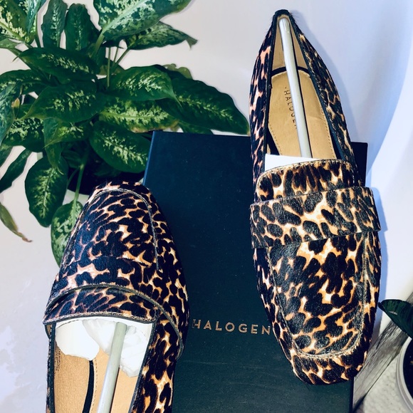 Halogen Lucy Chocolate Leopard Loafer size 6.5 shoes - Picture 3 of 4